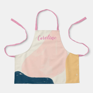 Cute Stylish Blush Pink Abstract Pattern Custom Apron