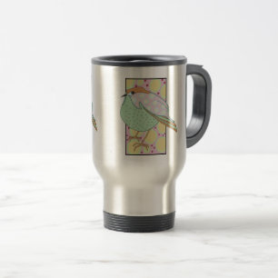 Cute Stylish Framed Pastel Songbird Travel Mug