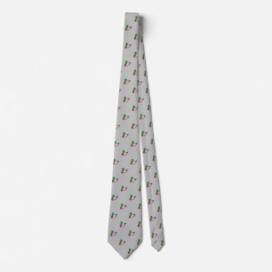 Cute Stylish Grey Wild Duck Seamless Pattern Tie