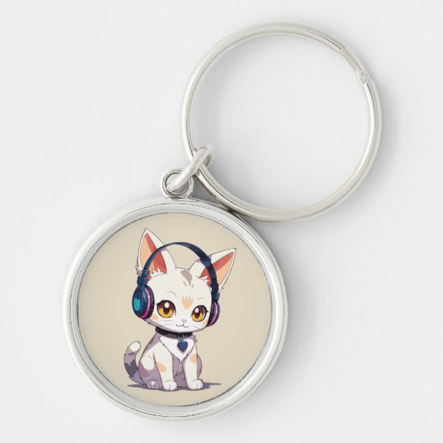 Cute Stylish Kitty Key Ring (Front)