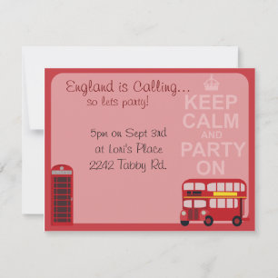 Cute Stylish London Party Invitation