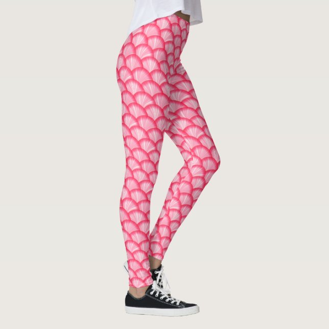 CUTE Stylish Pink Rose Pattern Leggings (Right)