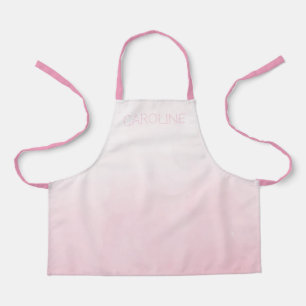 Cute Stylish Watercolor Pink Ombre effect Custom Apron