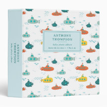 Cute Submarine Nautical Deep Sea Fish Pattern