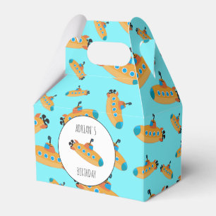Cute Submarine Pattern Kid's Birthday Party Favour Box