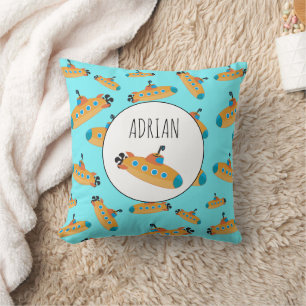 Cute Submarine Pattern Nursery Kids Room Cushion