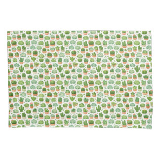 Cute Succulent Plant Seamless Pattern Pillowcase