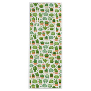 Cute Succulent Plant Seamless Pattern Wine Gift Bag