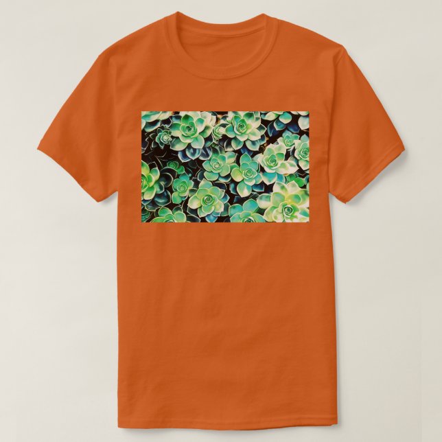 Cute Succulents T-Shirt (Design Front)