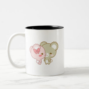 cute sugar cubs hugs love Two-Tone coffee mug