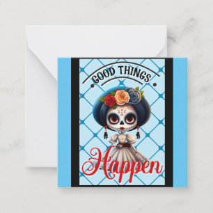 Cute Sugar Skull Card