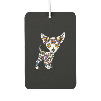Cute Sugar Skull Chihuahua Car Air Freshener