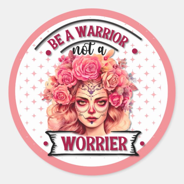 Cute Sugar Skull  Classic Round Sticker (Front)