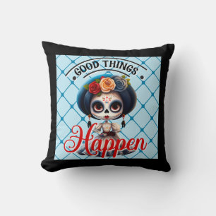 Cute Sugar Skull Cushion