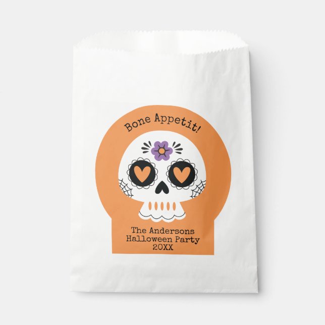 Cute Sugar Skull Halloween Party  Favour Bags (Front)
