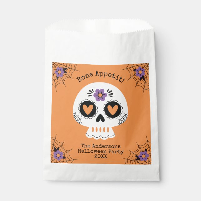Cute Sugar Skull Halloween Party  Favour Bags (Front)