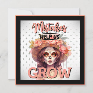 Cute Sugar Skull  Holiday Card