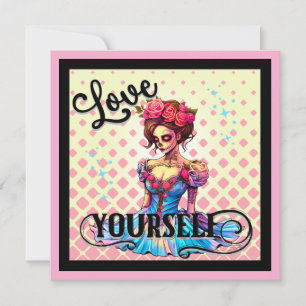 Cute Sugar Skull Holiday Card