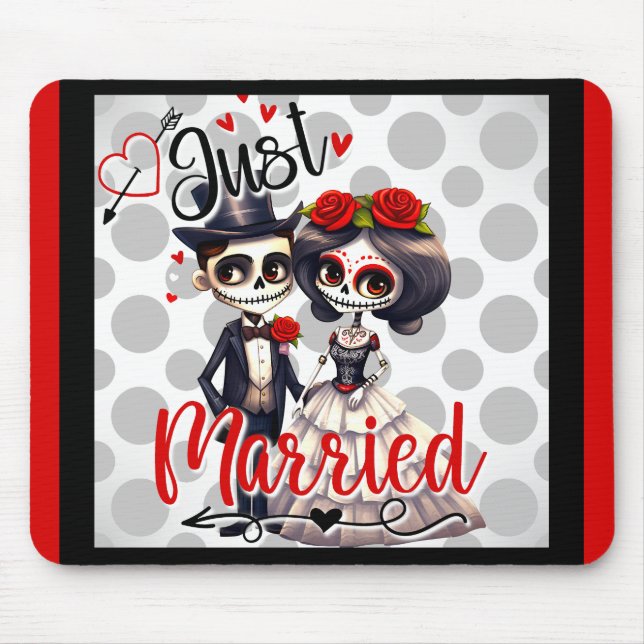 Cute Sugar Skull  Mouse Mat (Front)