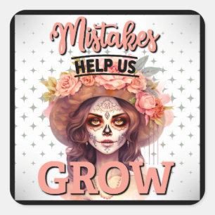 Cute Sugar Skull  Square Sticker