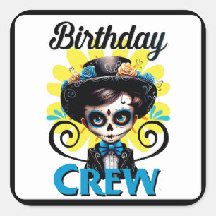 Cute Sugar Skull  Square Sticker