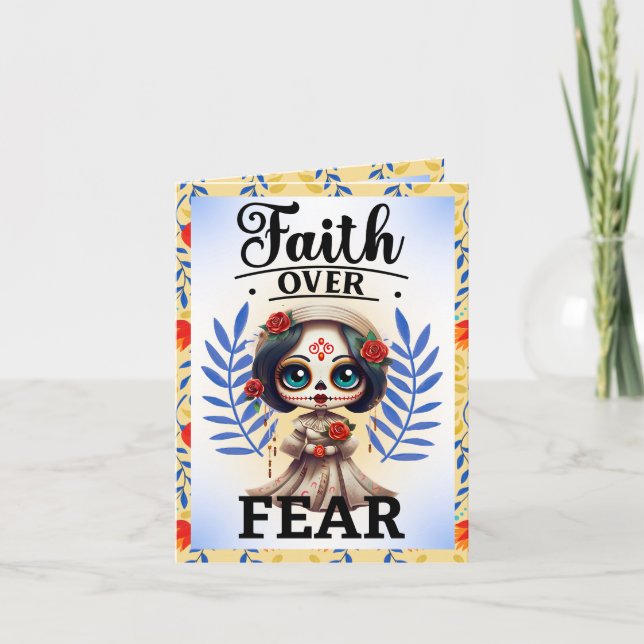 Cute Sugar Skull  Thank You Card (Front)