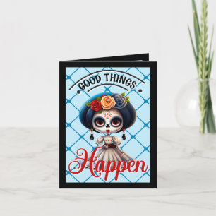 Cute Sugar Skull Thank You Card