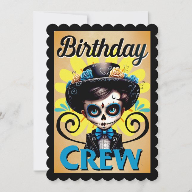 Cute Sugar Skull  Thank You Card (Front)