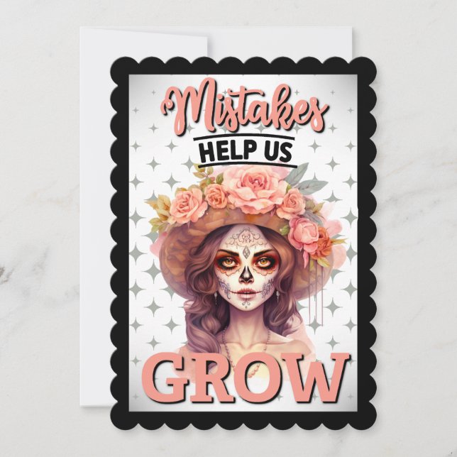 Cute Sugar Skull  Thank You Card (Front)