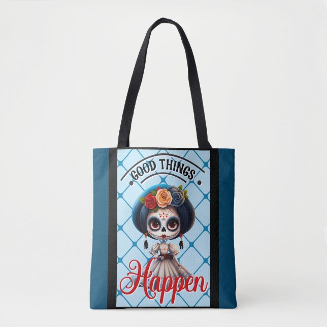 Cute Sugar Skull  Tote Bag (Front)