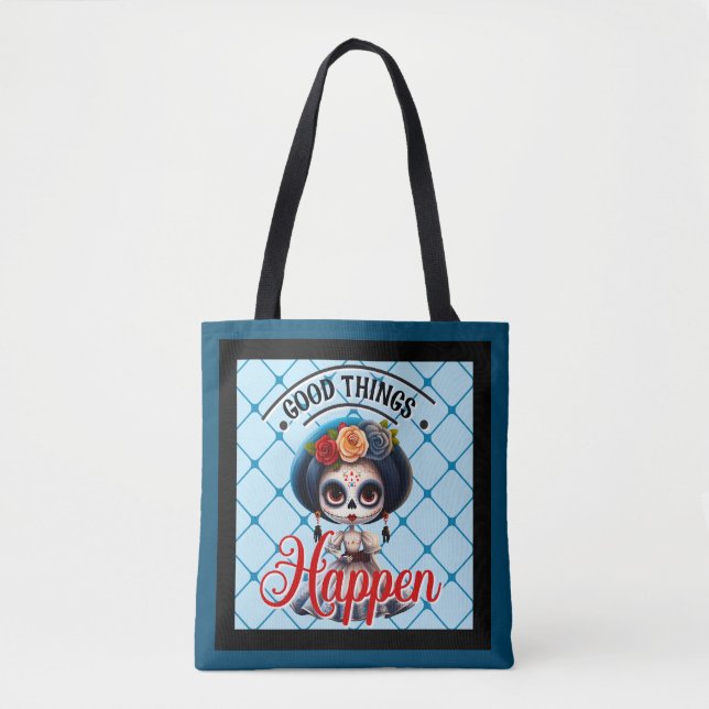 Cute Sugar Skull  Tote Bag (Front)