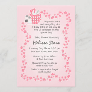 Cute Sugar & Spice Baby Shower Invitation