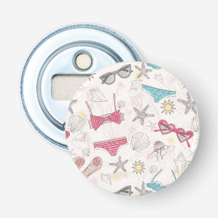 Cute Summer Abstract Pattern Bottle Opener