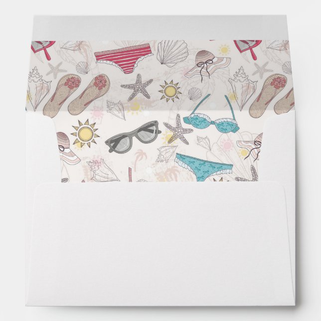Cute Summer Abstract Pattern Envelopes (Back (Bottom))