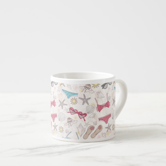 Cute Summer Abstract Pattern Espresso Cup (Front Right)