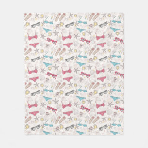 Cute Summer Abstract Pattern Fleece Blanket