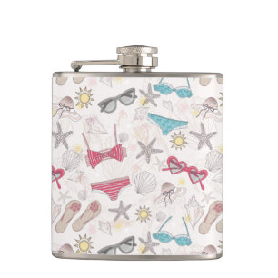 Cute Summer Abstract Pattern Hip Flask