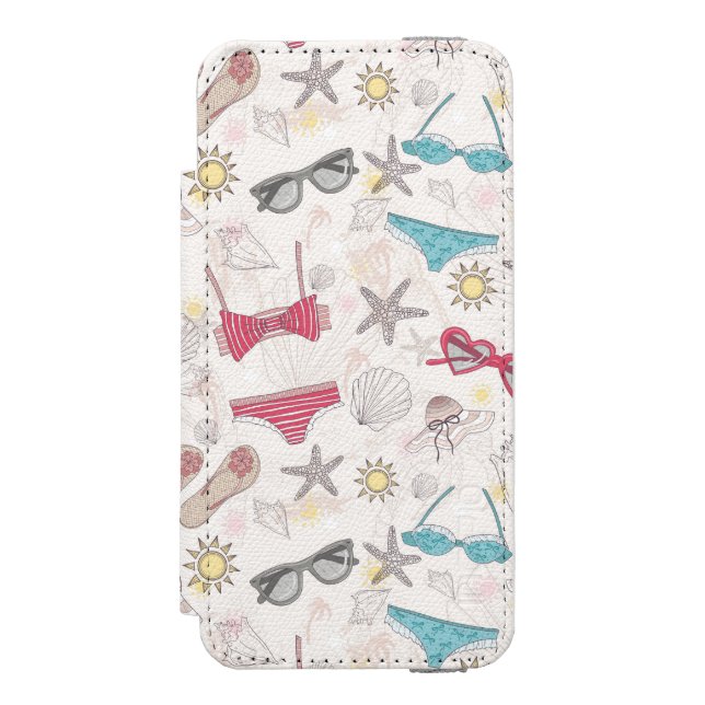 Cute Summer Abstract Pattern Incipio iPhone Wallet Case (Folio Front)