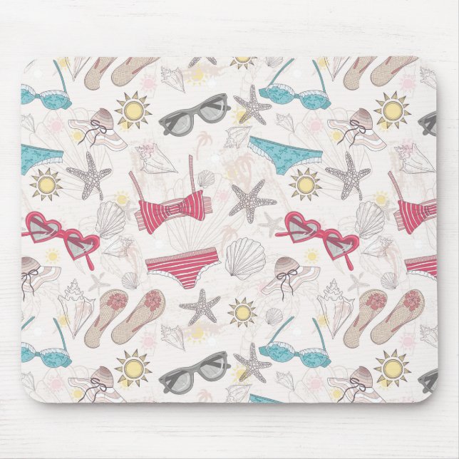 Cute Summer Abstract Pattern Mouse Mat (Front)
