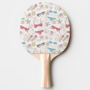 Cute Summer Abstract Pattern Ping Pong Paddle