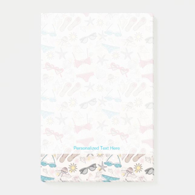 Cute Summer Abstract Pattern Post-it Notes (Front)
