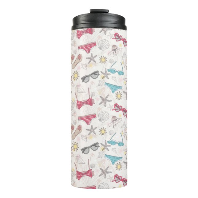 Cute Summer Abstract Pattern Thermal Tumbler (Front)