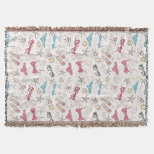 Cute Summer Abstract Pattern Throw Blanket