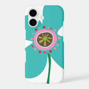 Cute Summer Aqua  Blue Daisy Pop Flower Whimsical