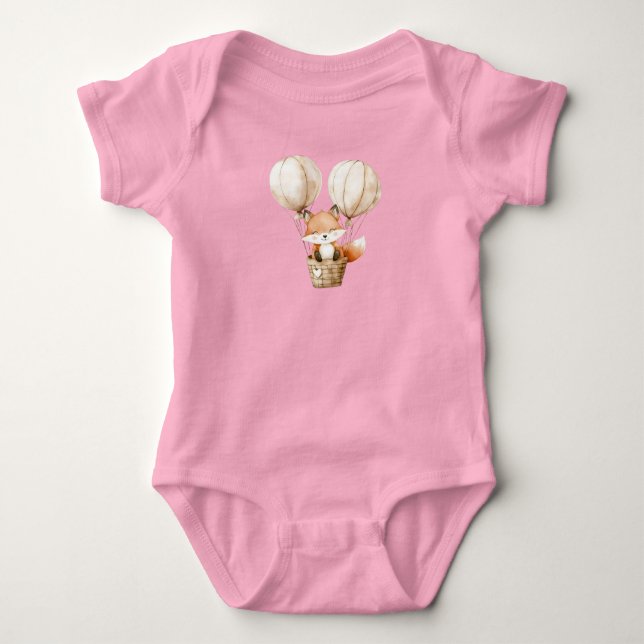 Cute Summer Baby Fox  Bodysuit (Front)