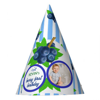 Cute Summer Blueberry Berry First Birthday Party Hat