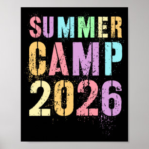 Cute summer camp 2026 camping staff director smore poster