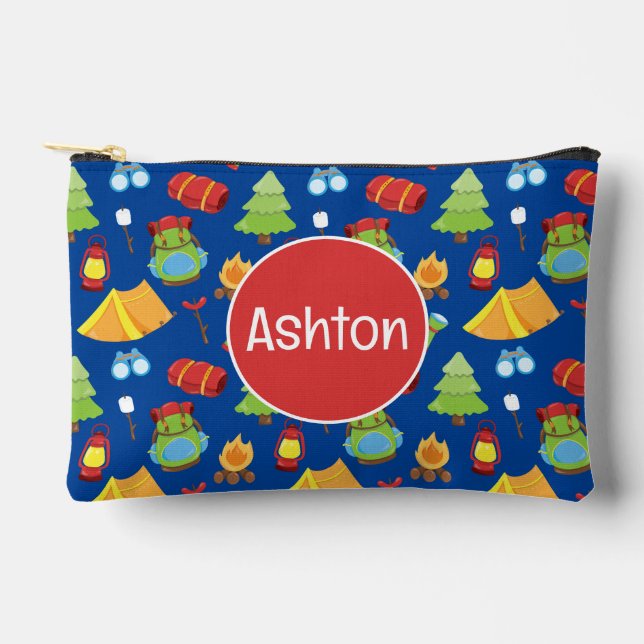 Cute Summer Camp Pattern Accessory Pouch (Front)