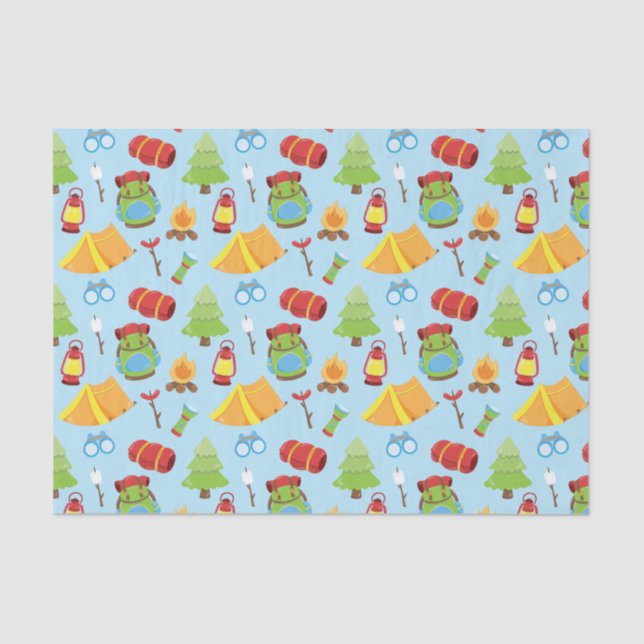 Cute Summer Camp Pattern Tissue Paper (Front)
