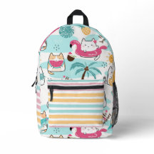 Cute Summer Cat Backpack